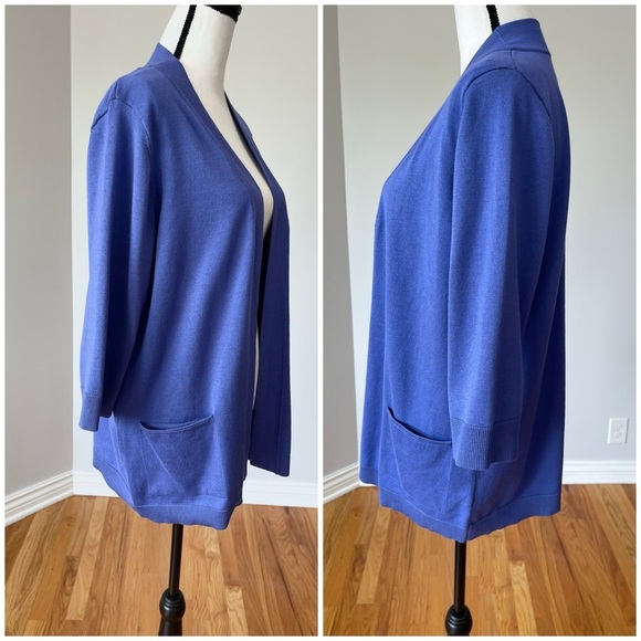 Leo & Nicole new with tags size XL petite open front cardigan 3/4 sleeve mature - Picture 10 of 13